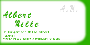 albert mille business card